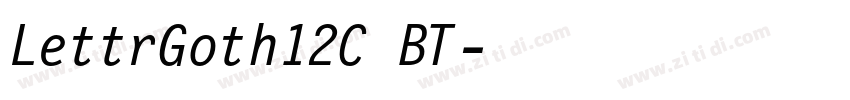 LettrGoth12C BT字体转换